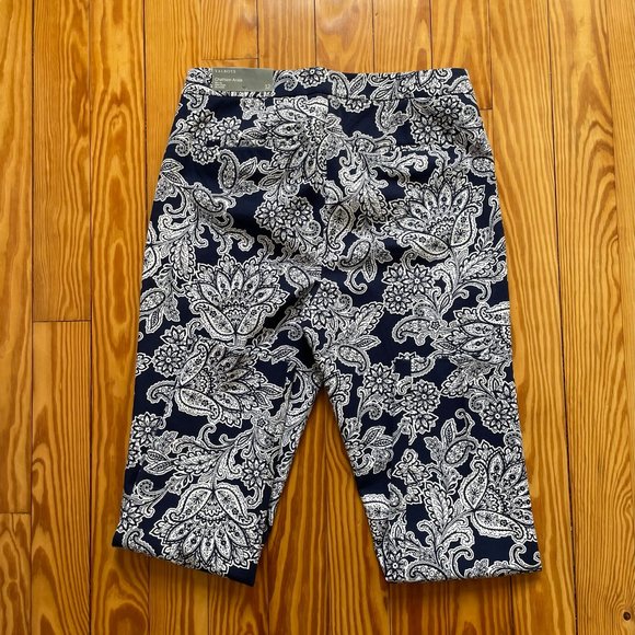 Talbots Chatham Ankle Pants Sz 12 Navy/White NWT - Picture 9 of 13